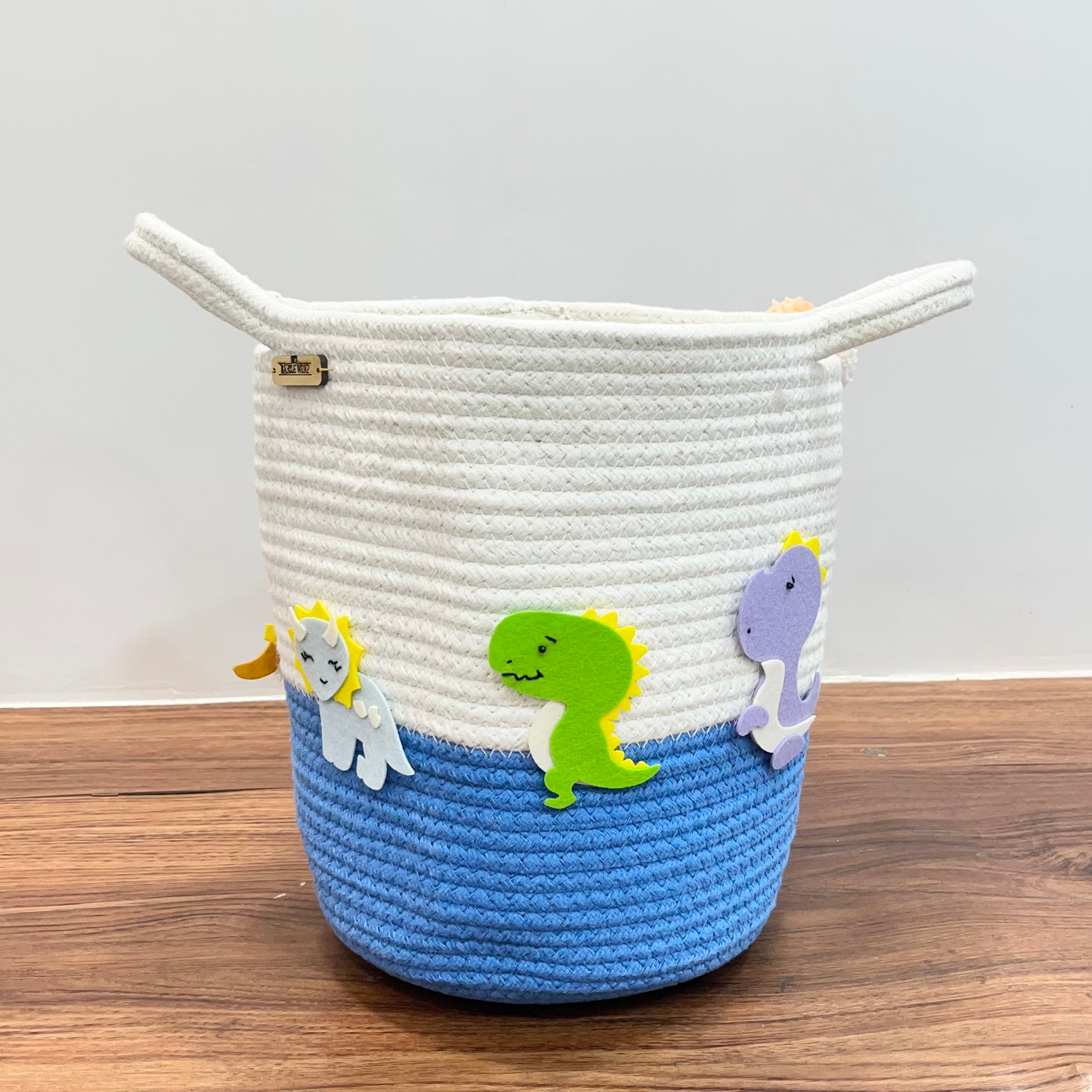 Babble Wrap Jute Cotton Storage Basket - T-Rex Treasures