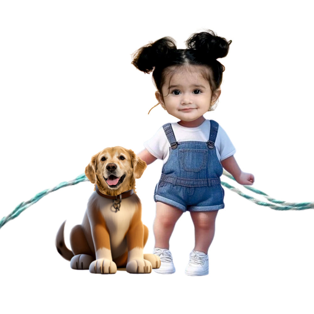 Babble Wrap Personalised Caricature Rakhi - Bark & Bond