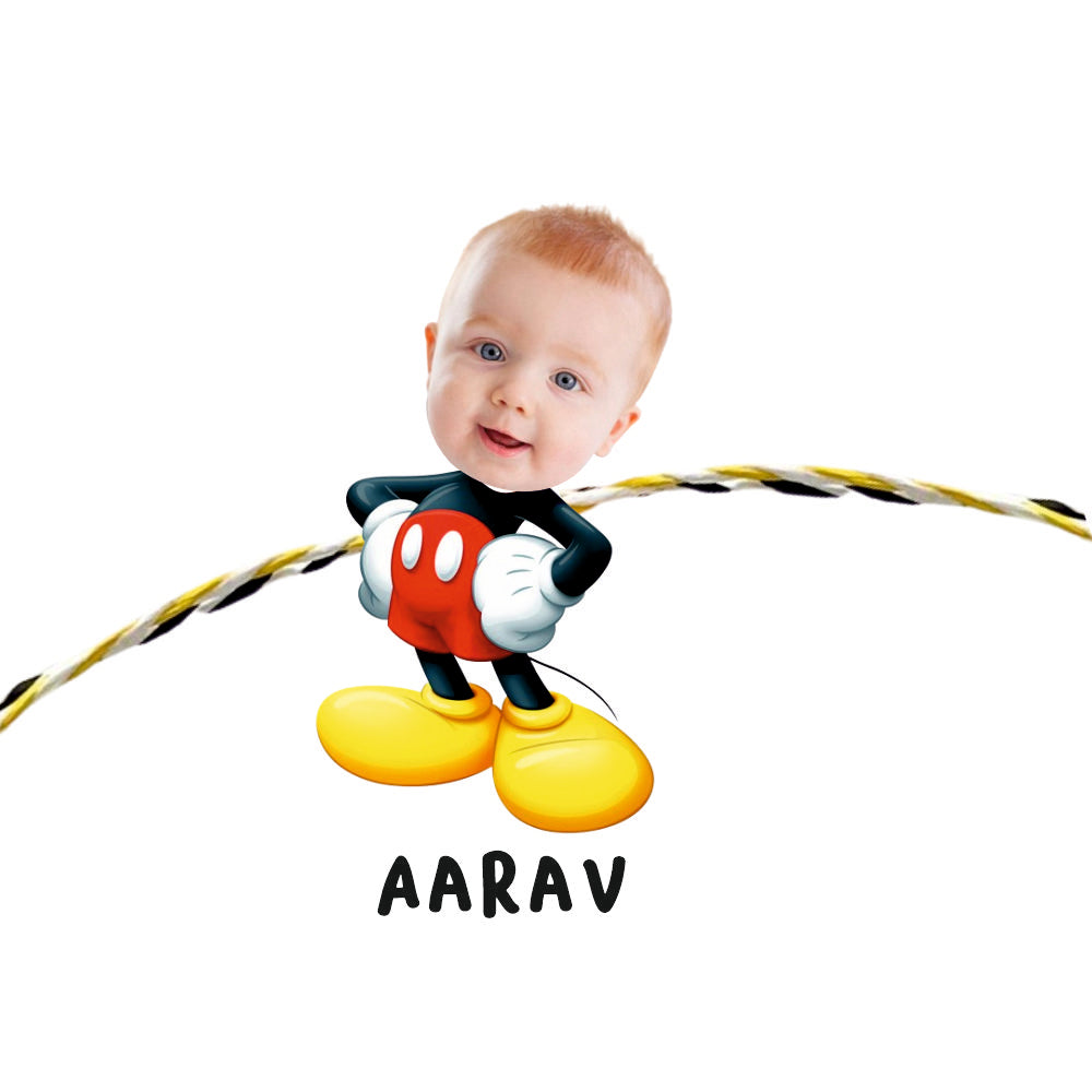 Babble Wrap Personalised Caricature Rakhi - Boy