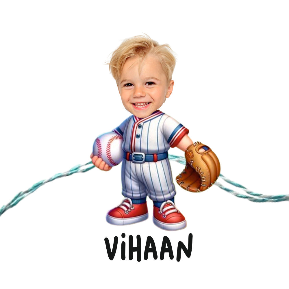 Babble Wrap Personalised Caricature Rakhi - Boy