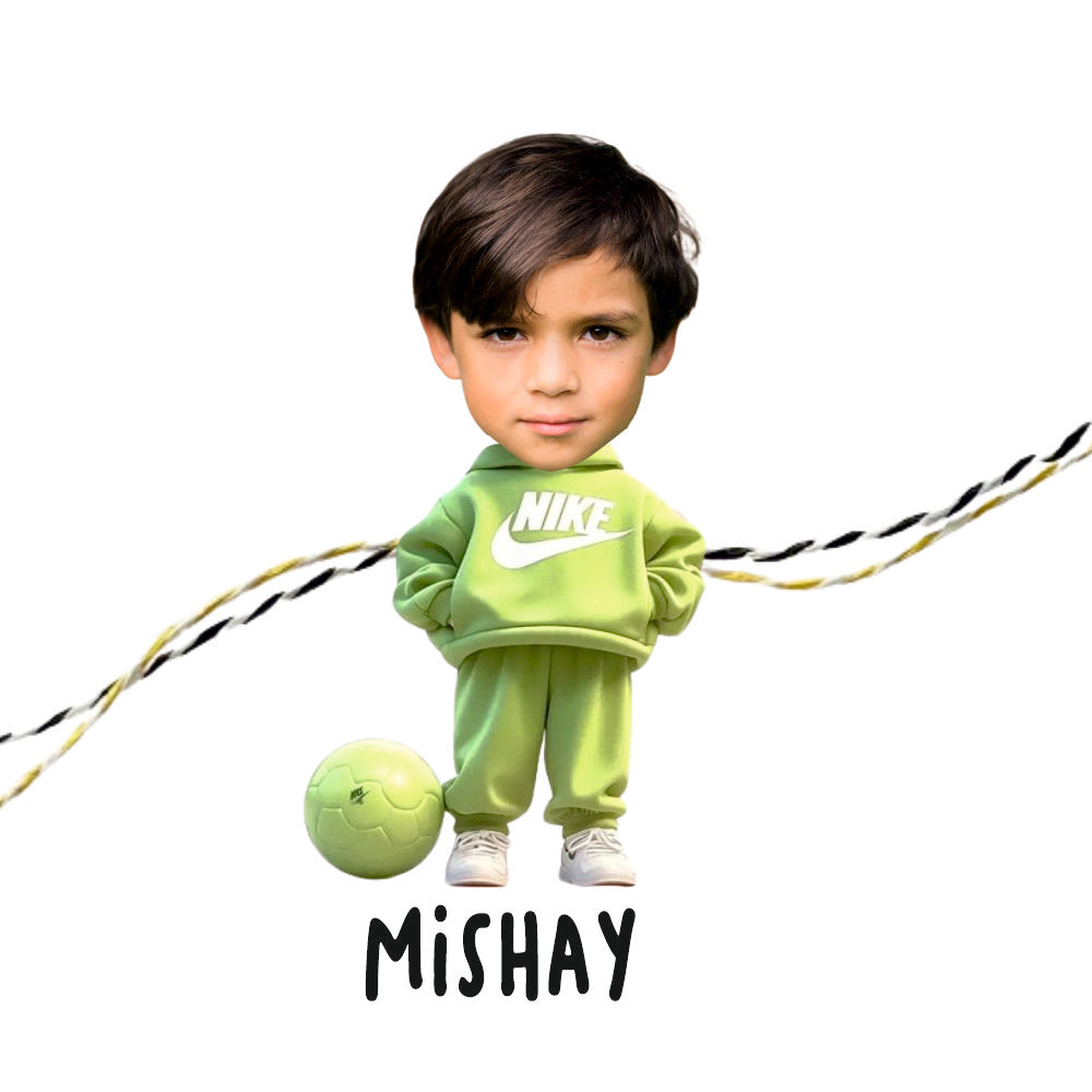 Babble Wrap Personalised Caricature Rakhi - Boy