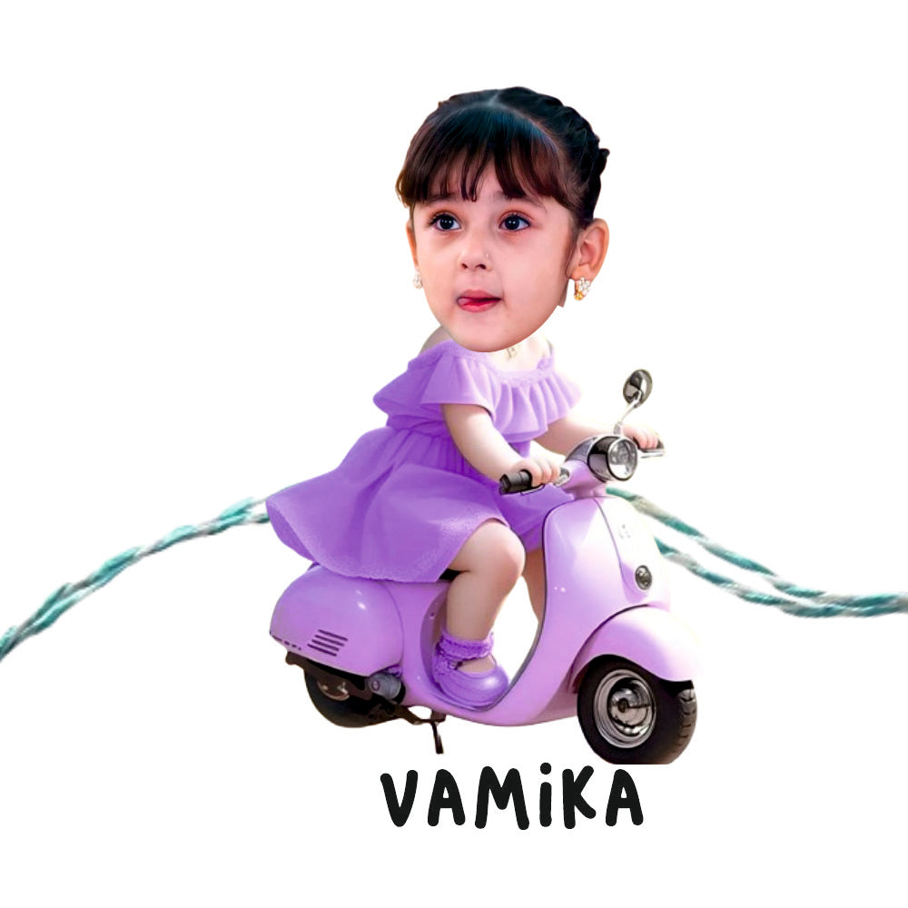 Babble Wrap Personalised Caricature Rakhi - Girl
