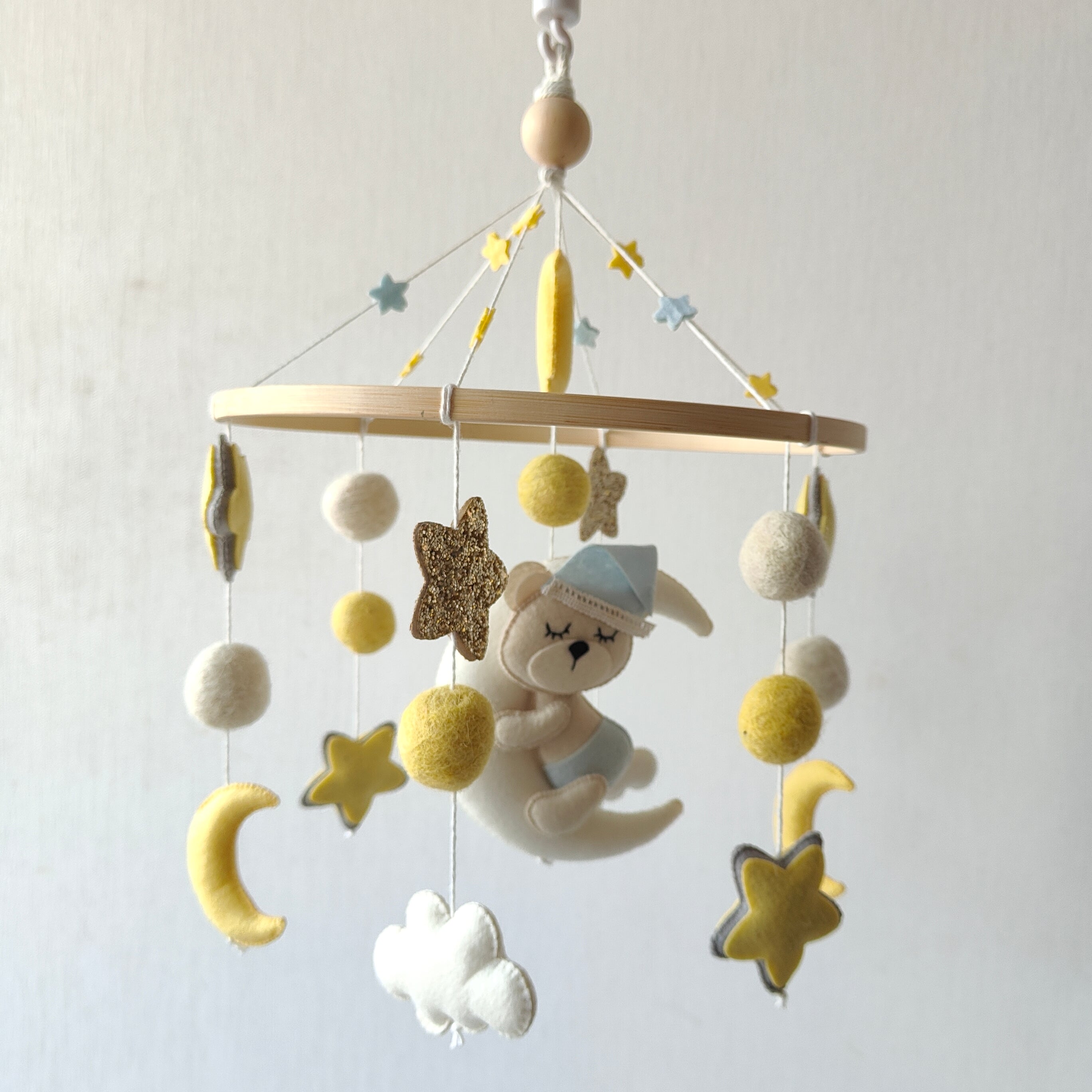 Cot / Crib Mobile - Dreaming Teddy Bear