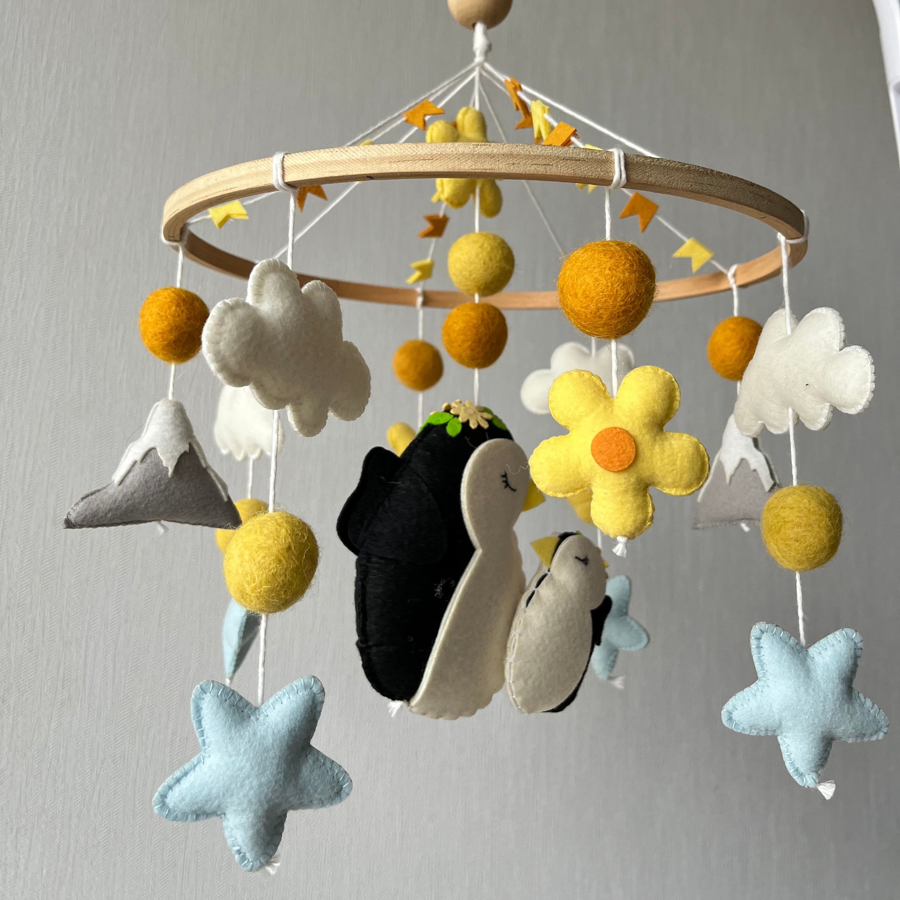 Cot / Crib Mobile - Penguin Dreamland