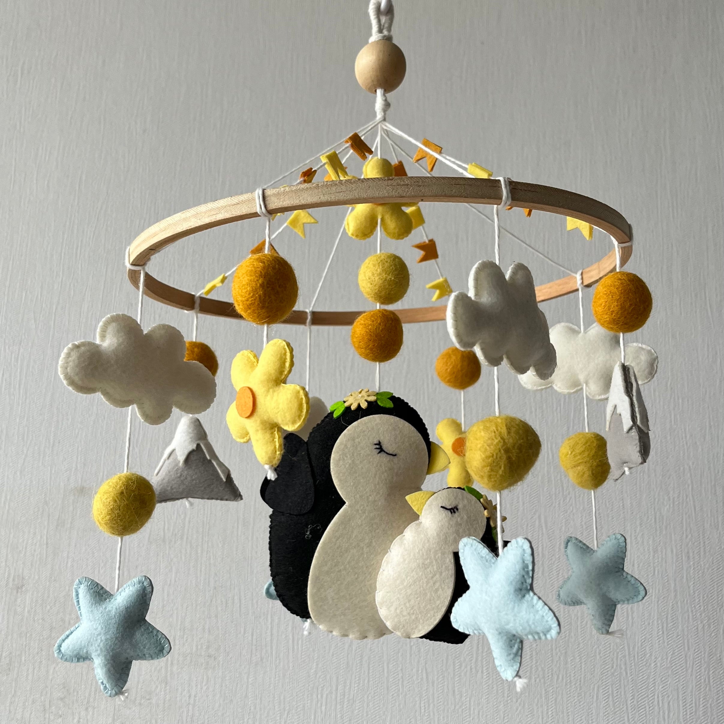 Cot / Crib Mobile - Penguin Dreamland