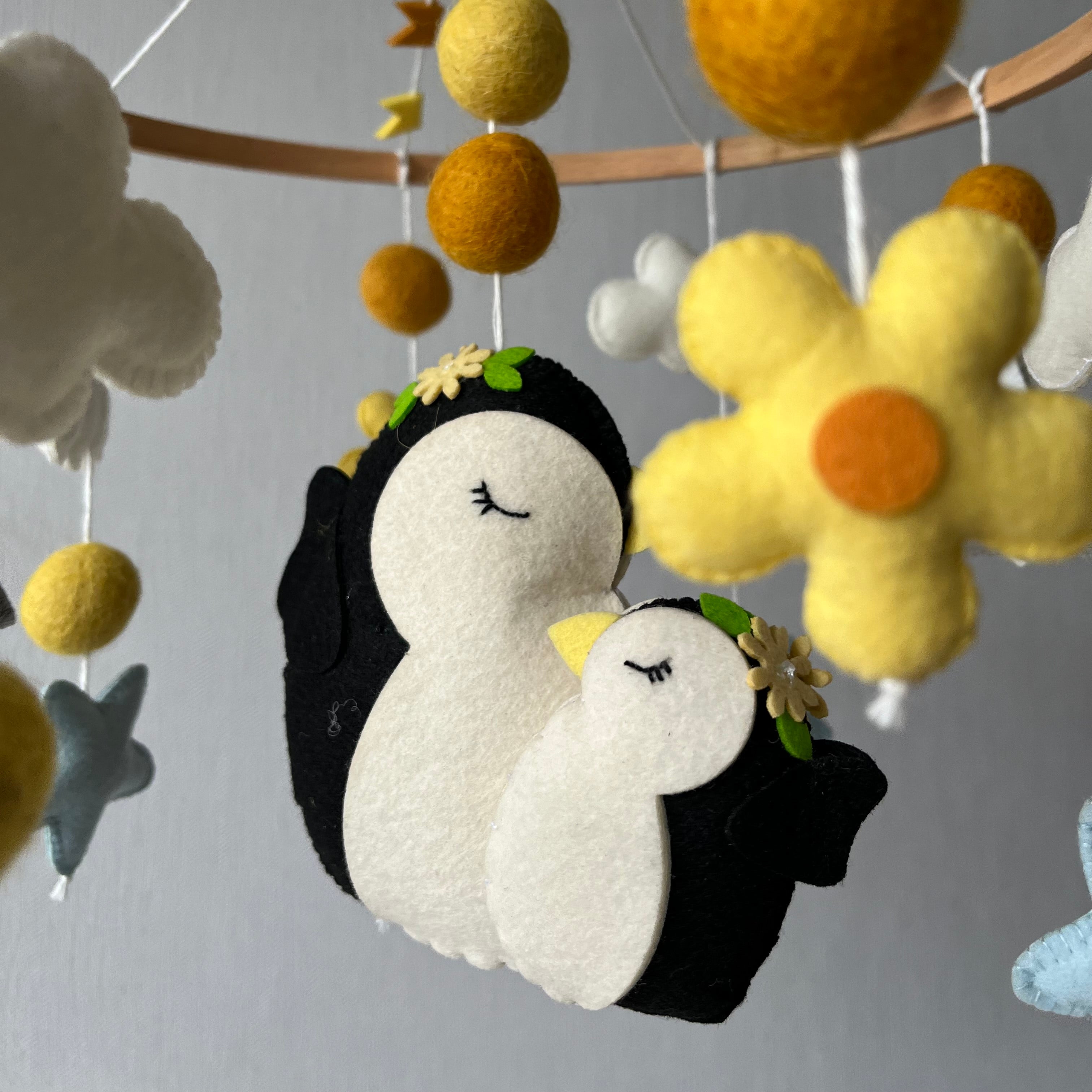 Cot / Crib Mobile - Penguin Dreamland