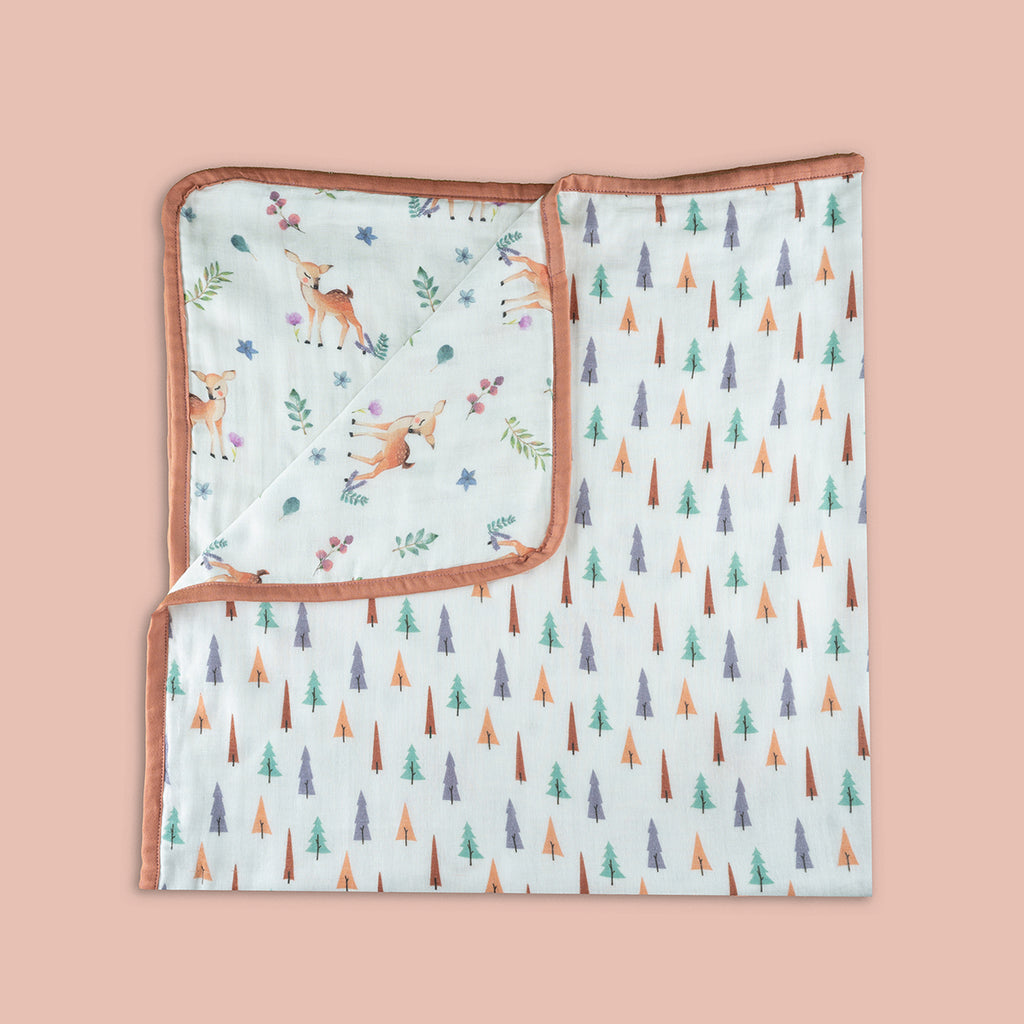 Tiny Snooze Organic Summer Blanket- Enchanted Forest 0-6 Years