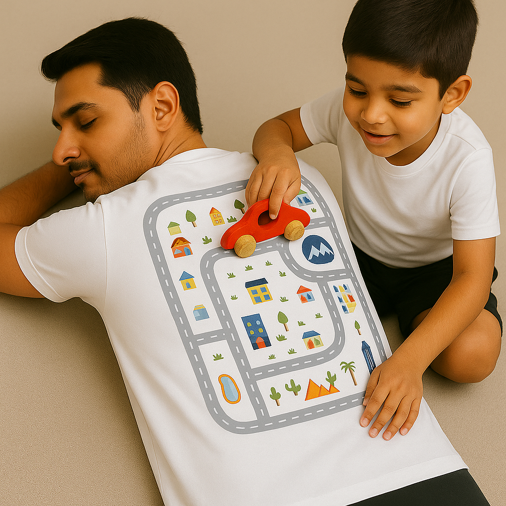 Back Rub T-shirt With Car