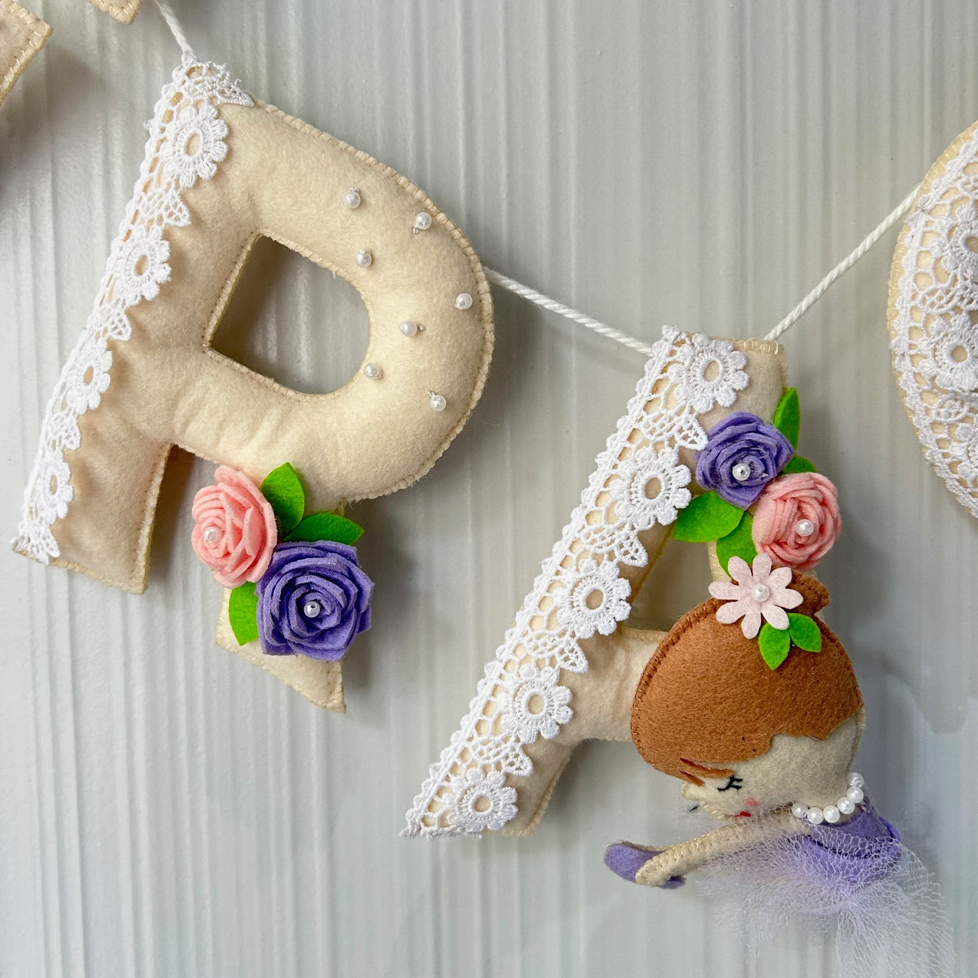 Babble Wrap Ballerina Name Bunting/Garland