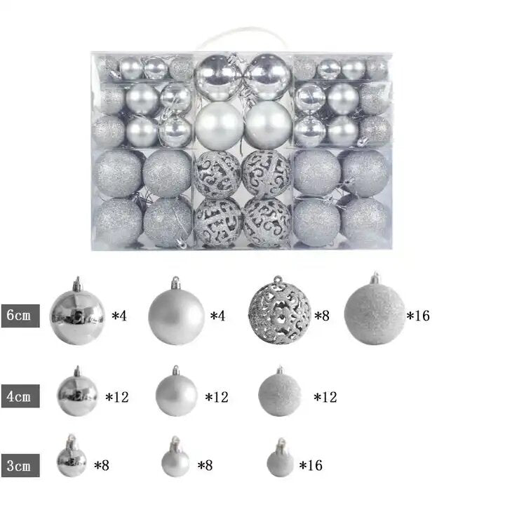 Bauble Kit- Silver (100 pcs)