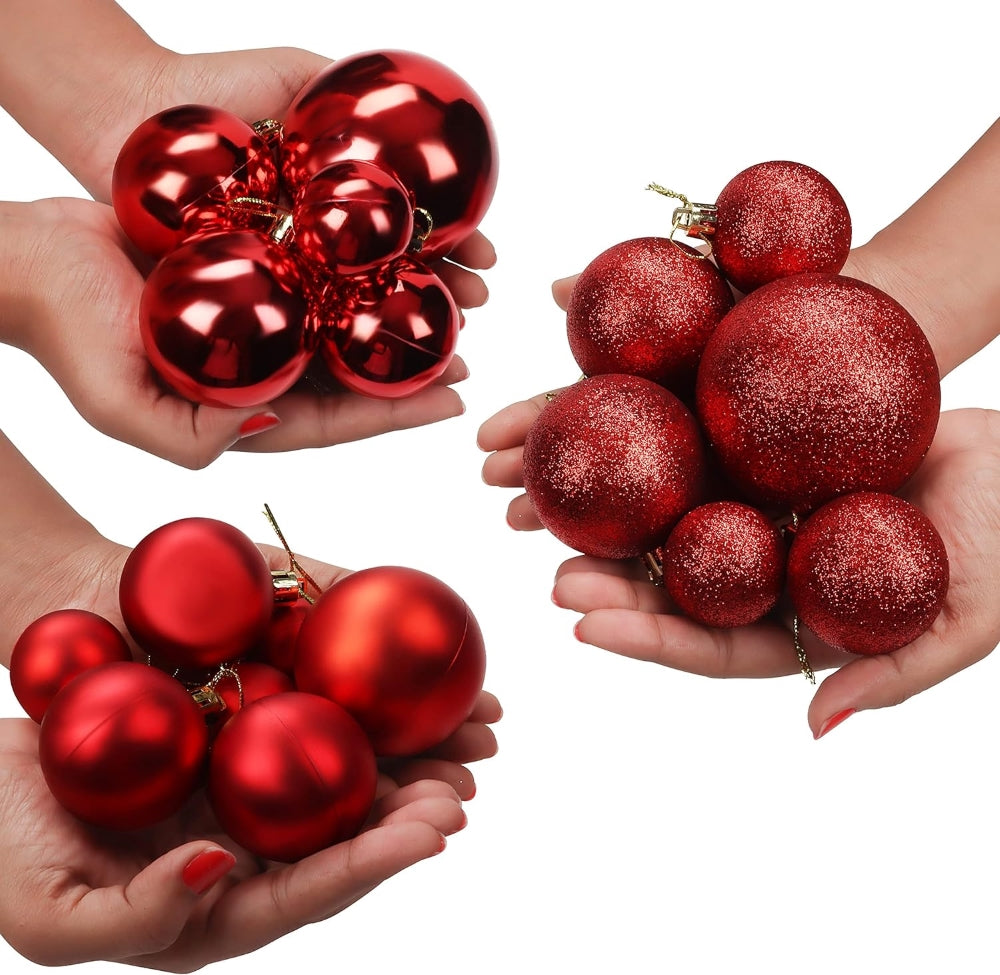 Bauble Kit with Tree Top Star- Berry Red (50 pcs)