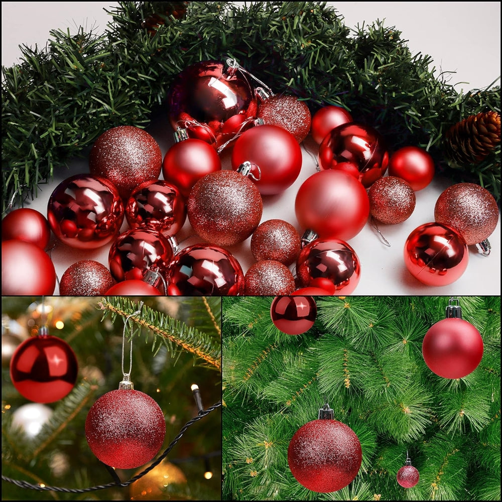 Bauble Kit with Tree Top Star- Berry Red (50 pcs)