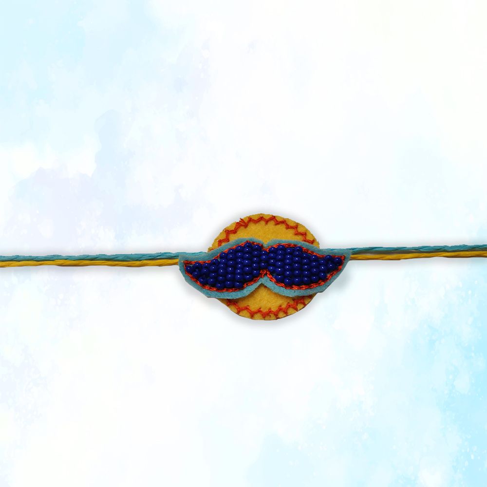 Beaded Moustache Rakhi