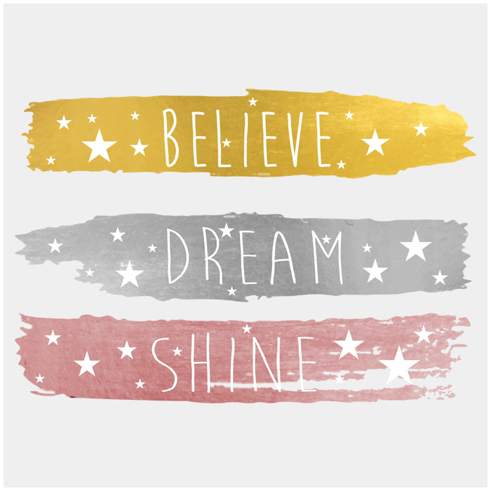 Belive Dream Shine Wall Stickers
