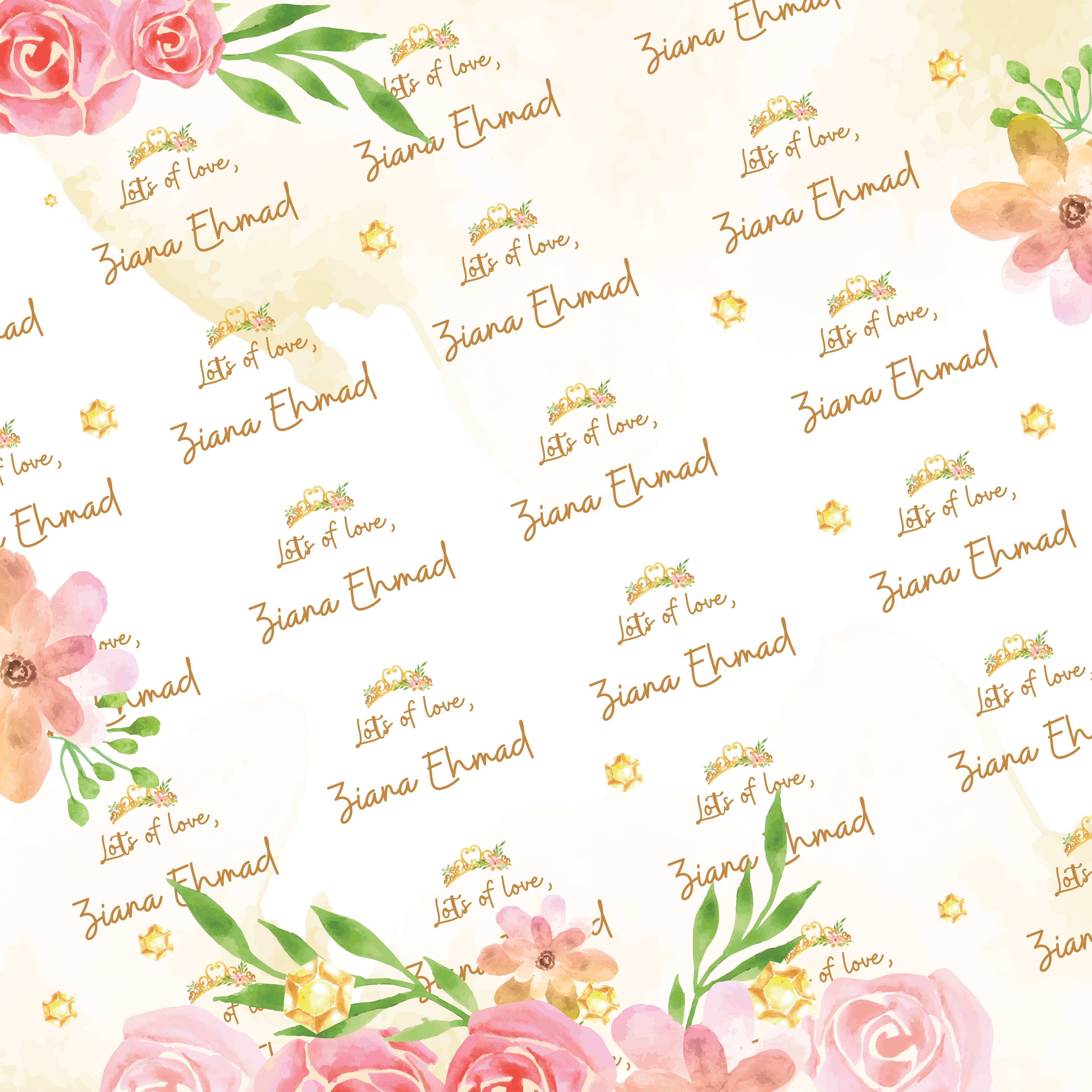 Personalised Gift Wrapping  Paper (Girl)