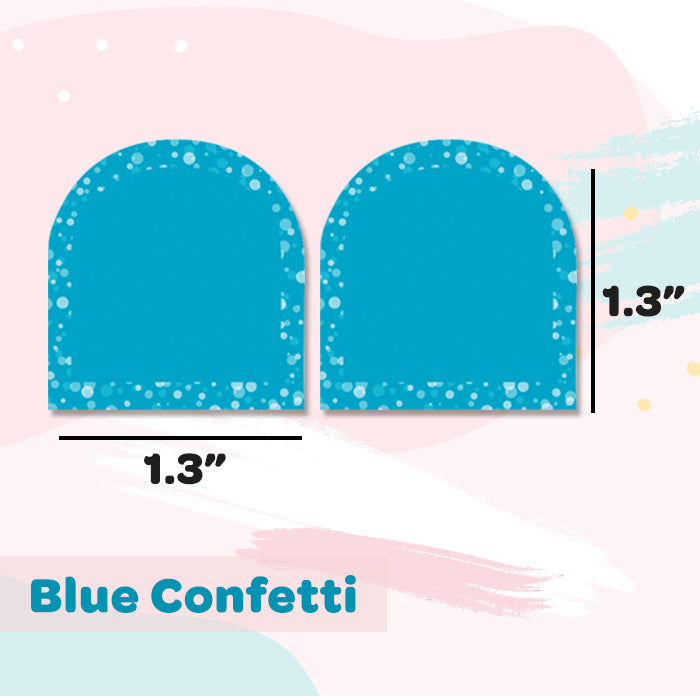 Shoe Labels Pack - Blue Confetti