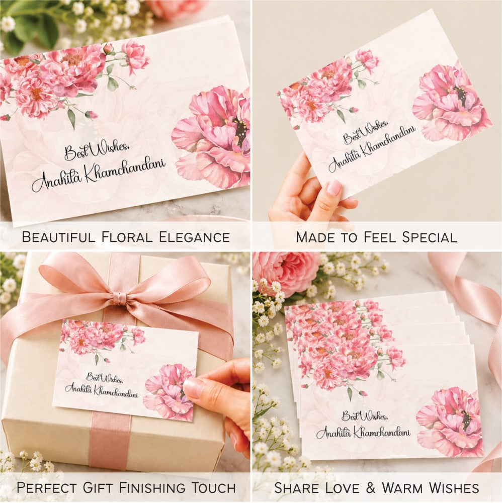 Gift Tags Rectangle - Blush Petals - image 3