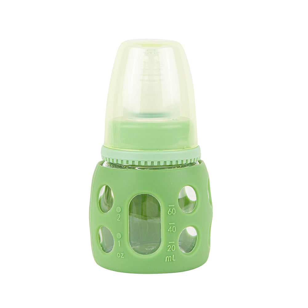 Good Grip Green 60 ml Glass Feeding Bottle - Baby Moo