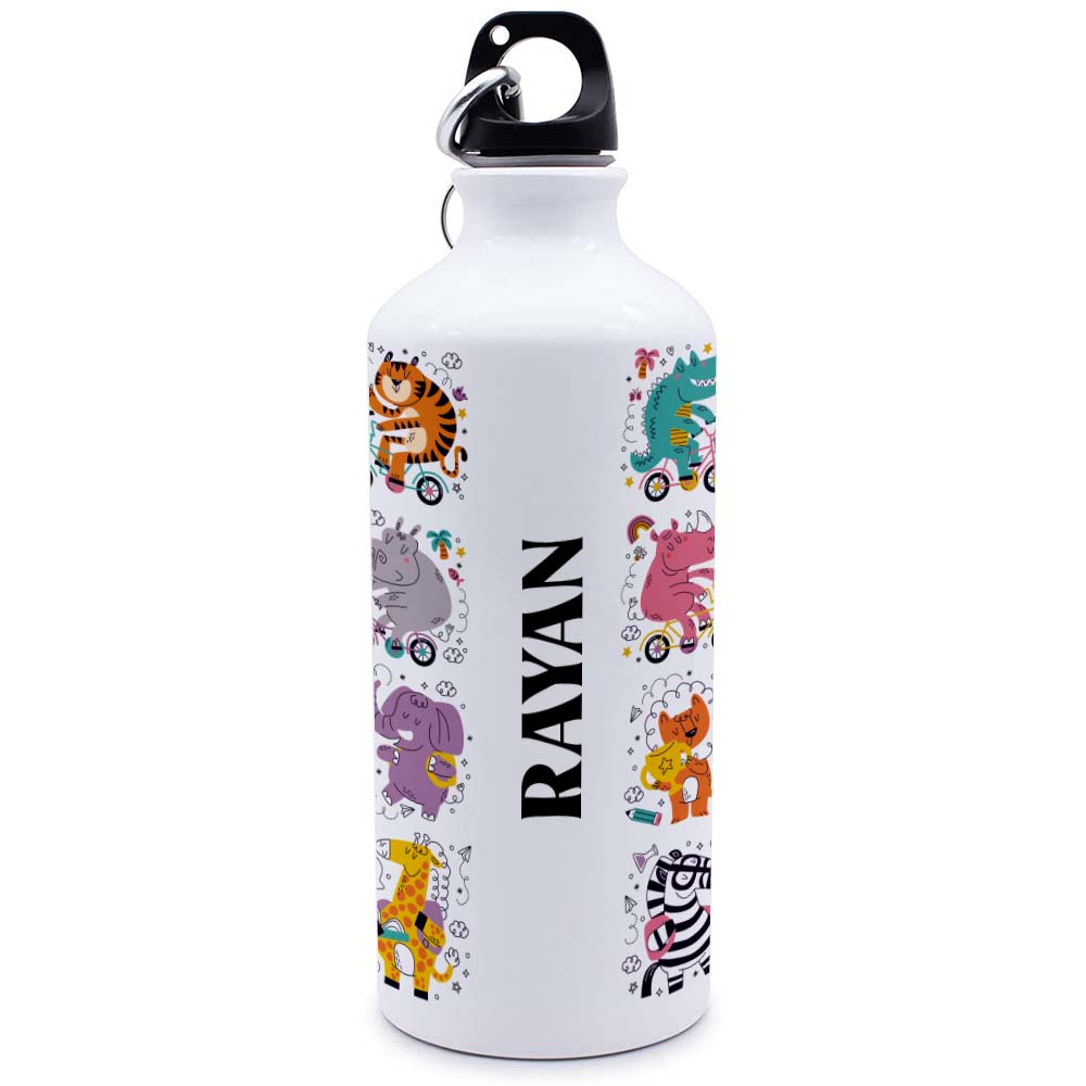 Personalised Water Bottle- Animal Doodle