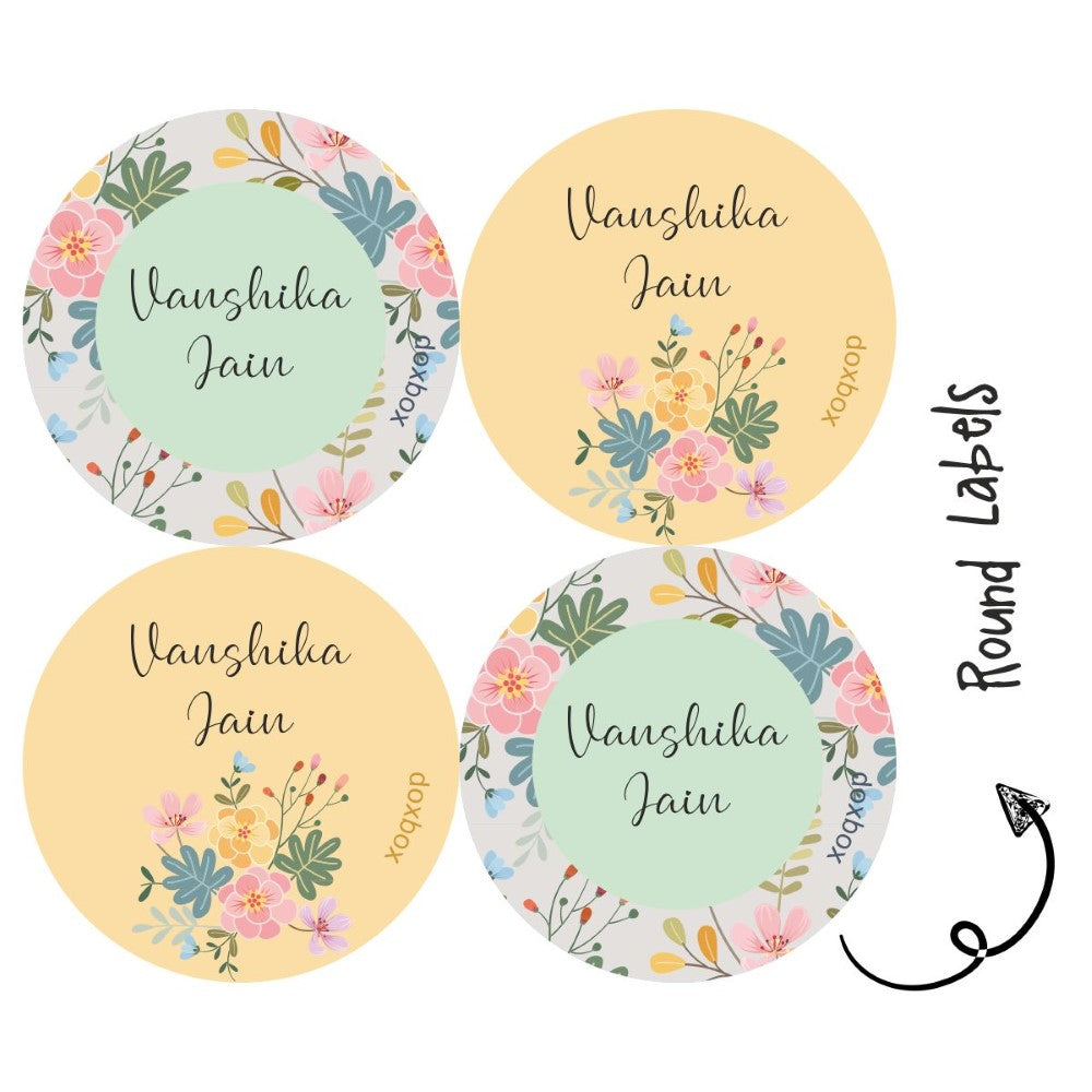 Round Water Proof Label -  Bouquet