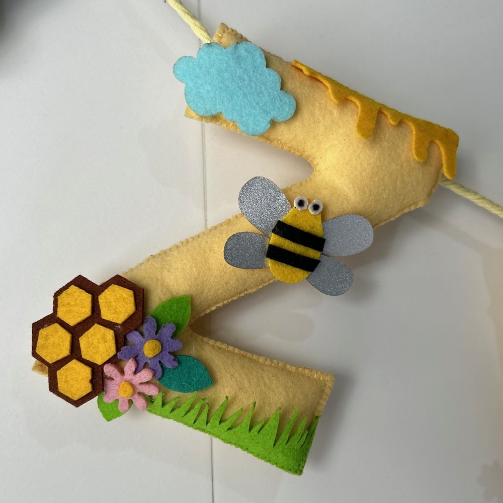 Babble Wrap Bumble Bee Name Bunting/Garland