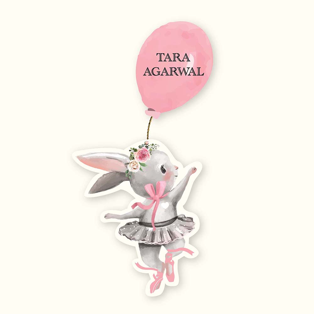 Hanging Tags Set of 25 - Bunny Ballerina