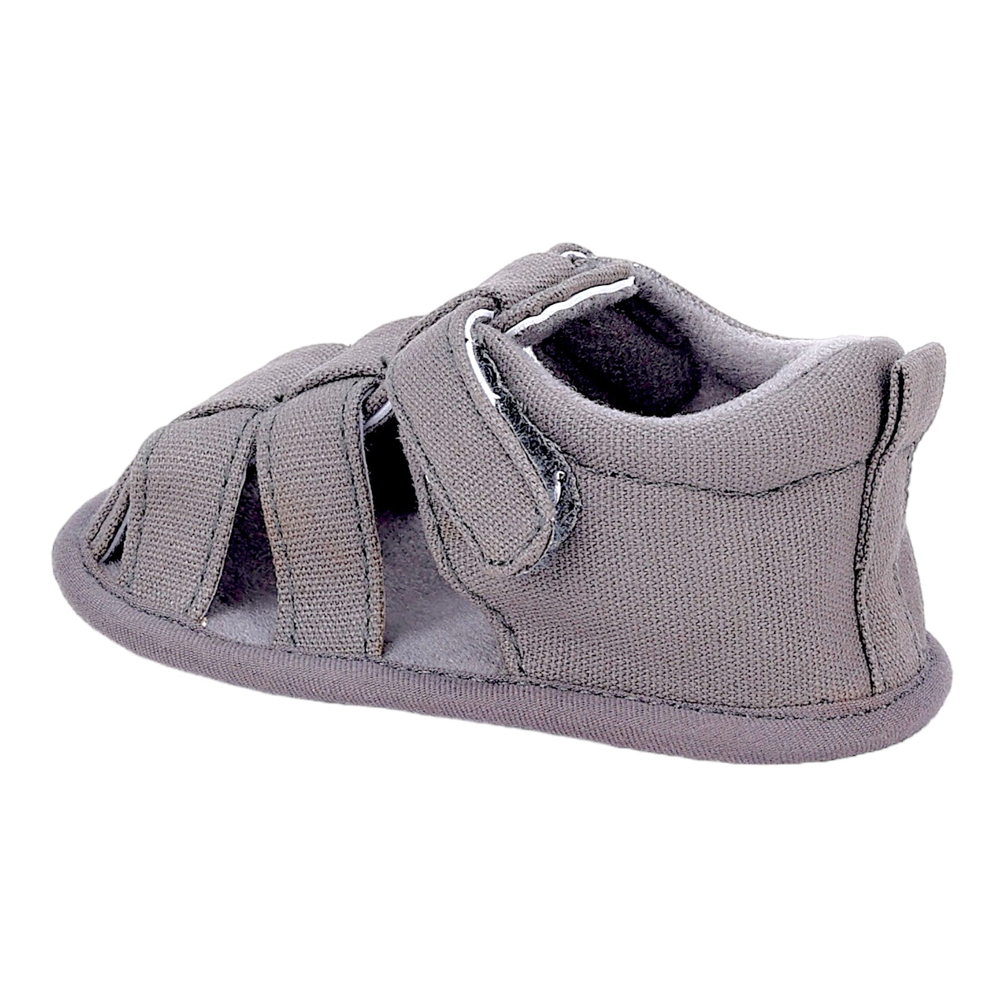 Baby Moo Stylish Breathable Velcro Straps Anti-Skid Sandals - Grey