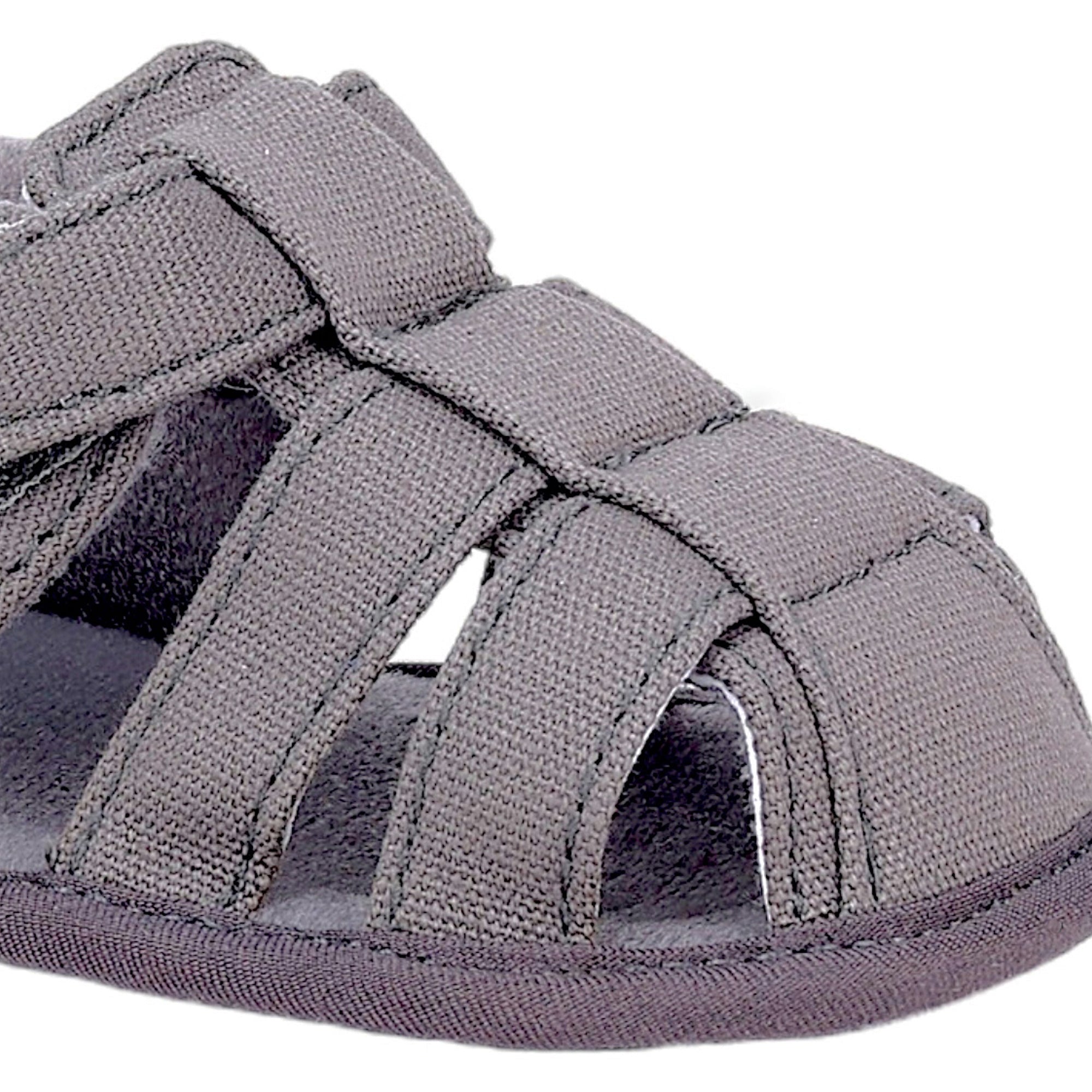 Baby Moo Stylish Breathable Velcro Straps Anti-Skid Sandals - Grey