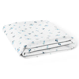 The White Cradle Pure Organic Cotton Fitted Cot Sheet for Baby Crib 28 x 52 inch - Blue Koala