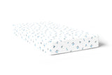 The White Cradle Pure Organic Cotton Fitted Cot Sheet for Baby Crib 28 x 52 inch - Blue Koala