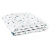 The White Cradle Pure Organic Cotton Fitted Cot Sheet for Baby Crib 24 x 48 inch - Blue Koala with Horse