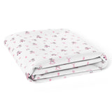 The White Cradle Pure Organic Cotton Fitted Cot Sheet for Baby Crib 24 x 48 inch - Pink Koala with Horse