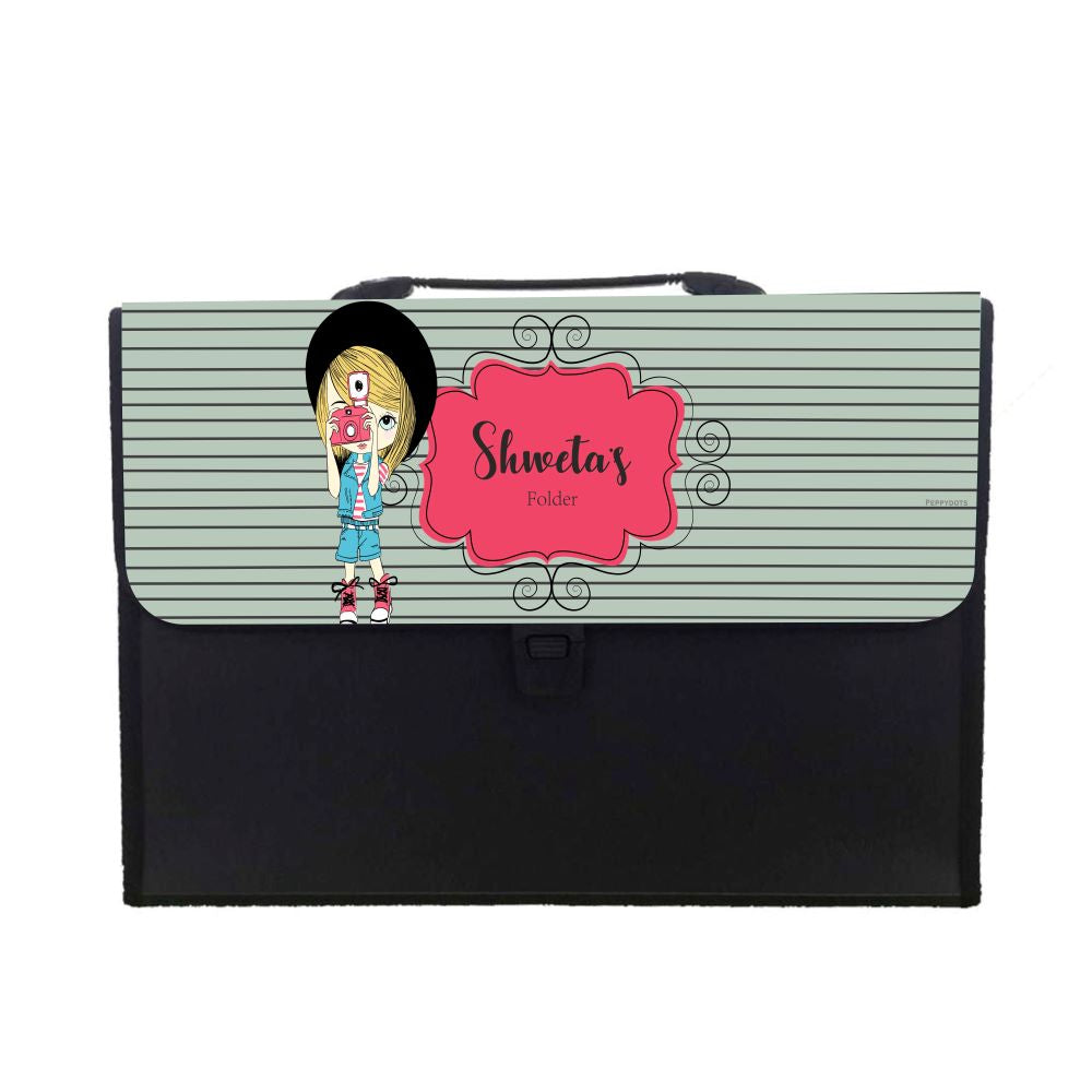 Personalised Folder - Camera Girl