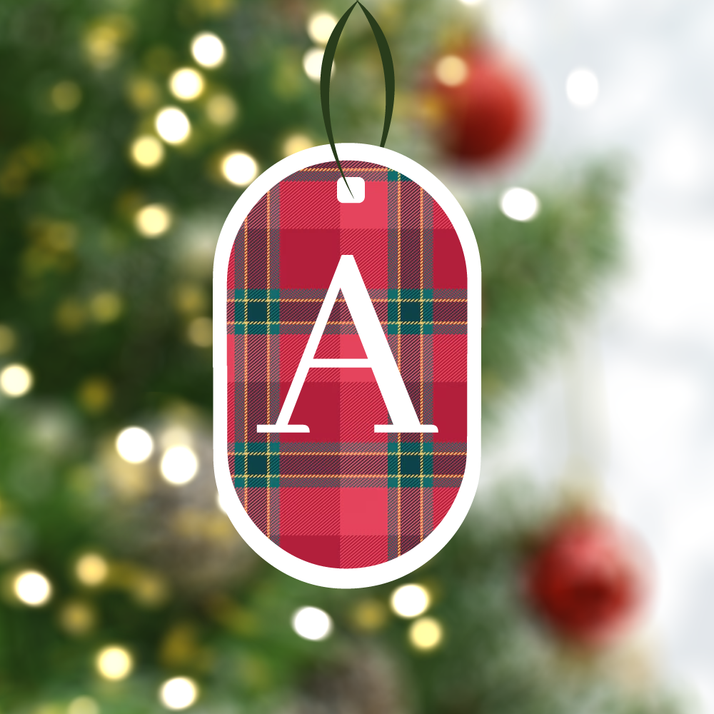 Capsule Checkered Print Ornaments - Magenta