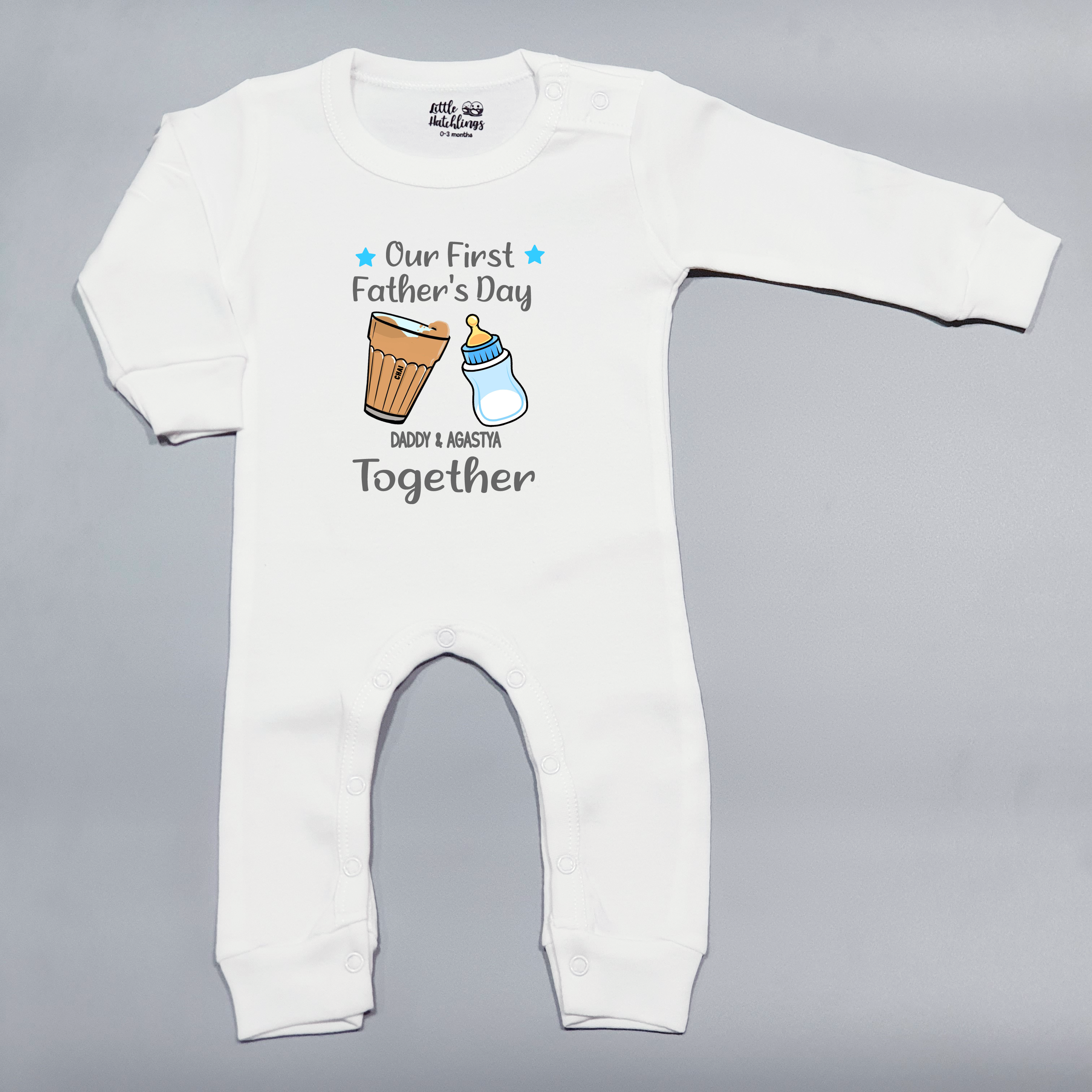 Chai & Milk Bottle First Fathers Day White