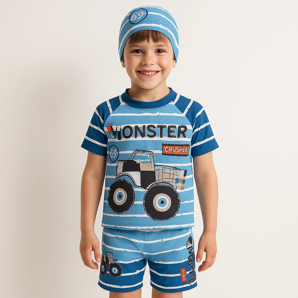2pcs Swim Set with cap - Boys