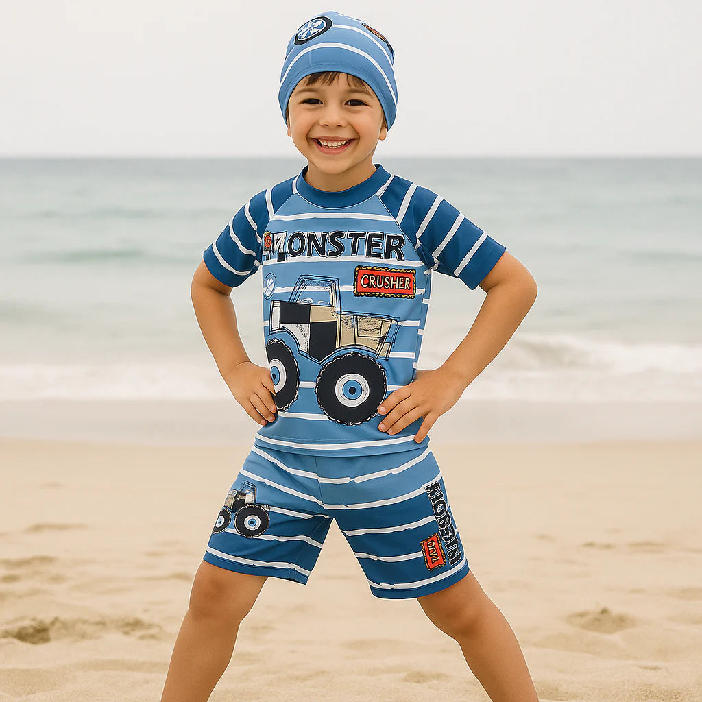 2pcs Swim Set with cap - Boys