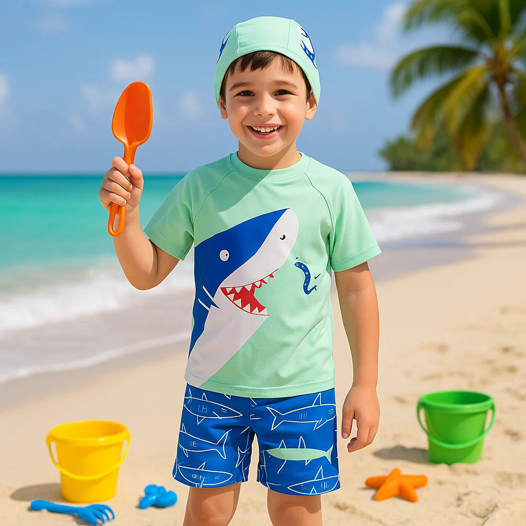 2pcs Swim Set with cap - Boys