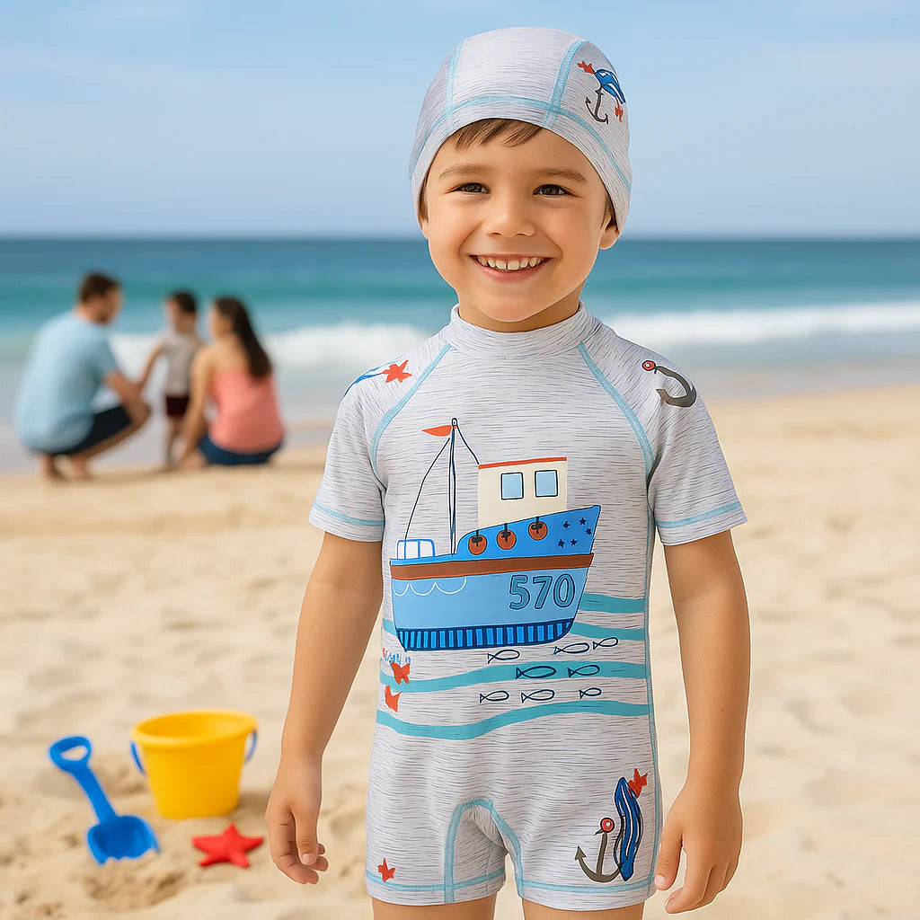 2pcs Swim Set with cap - Boys
