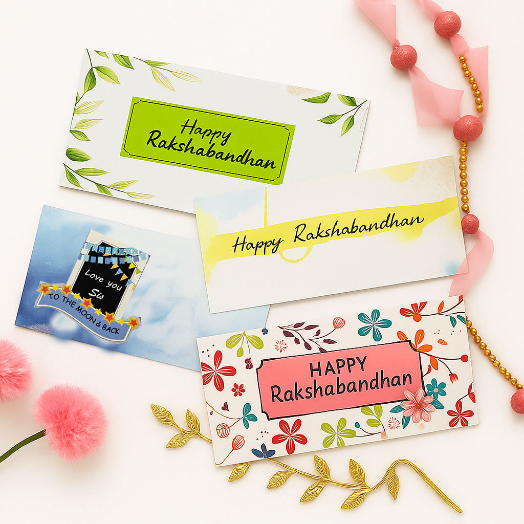 Rakshabandhan Money Envelopes  (Set of 4)