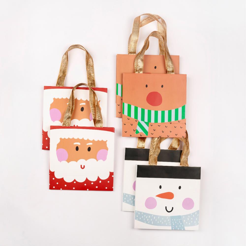 Set of 6 Gift Bags - Christmas Characters