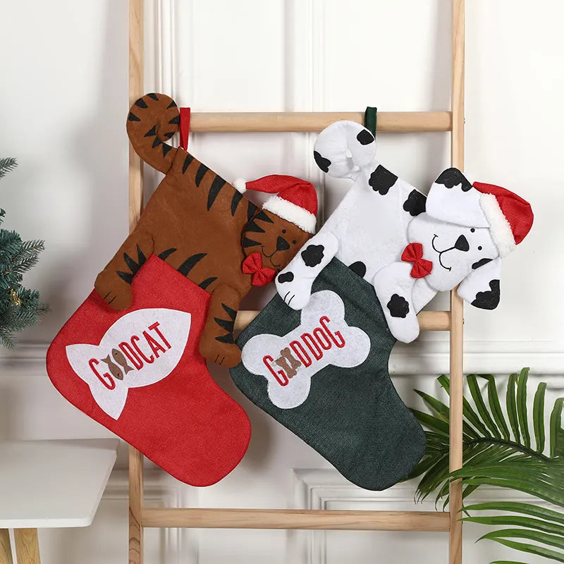 Pet Stocking (Set of 2) - Good Cat & Good Dog