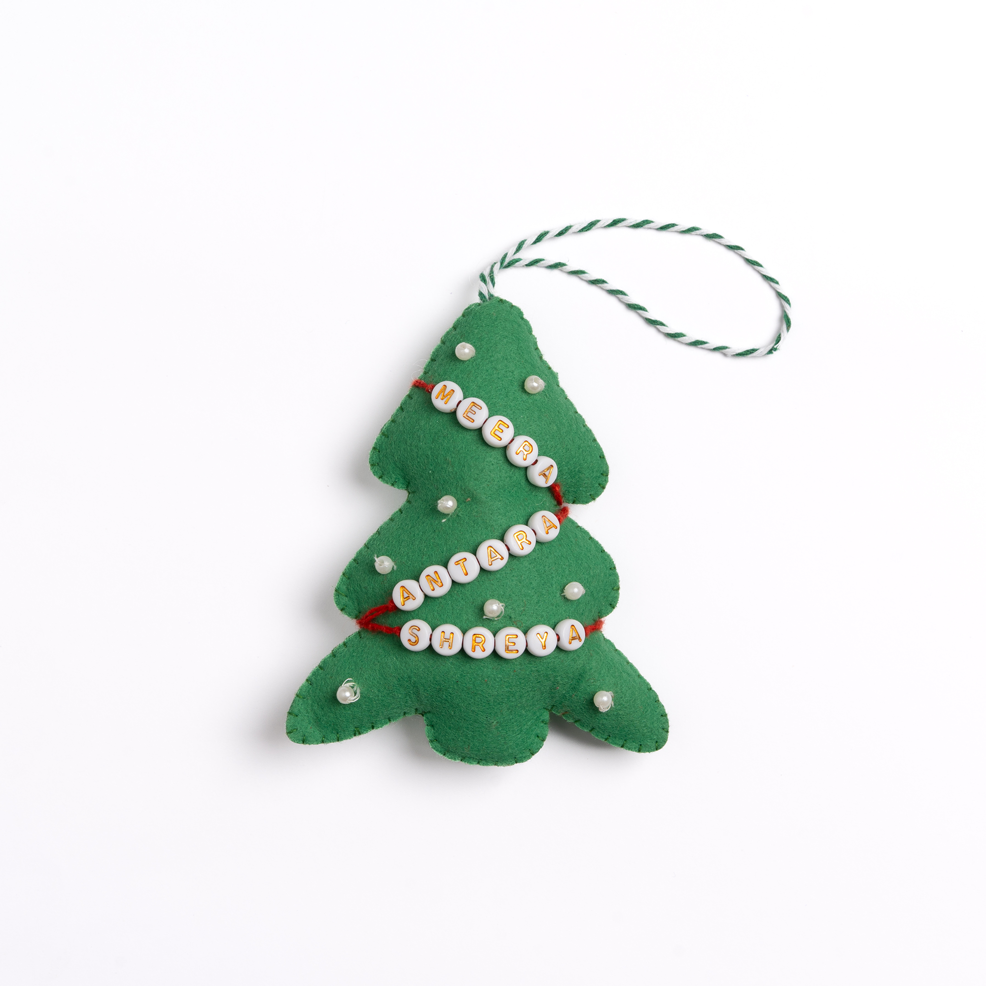 Personalised Felt Ornament - Christmas Tree