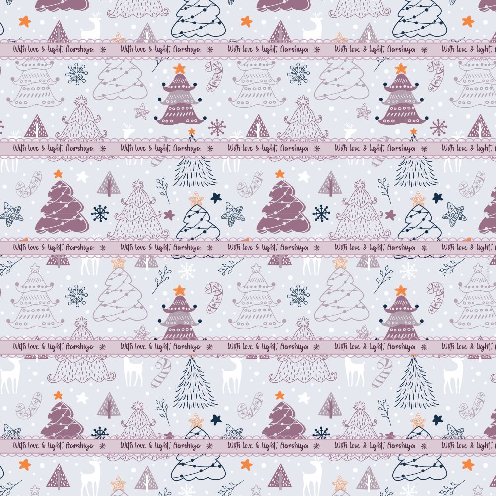 Christmas Themed Wrapping Paper - Personalised