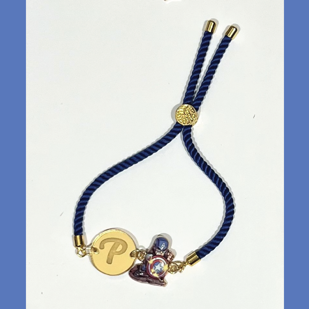 Circle Initial With Charm Rakhi