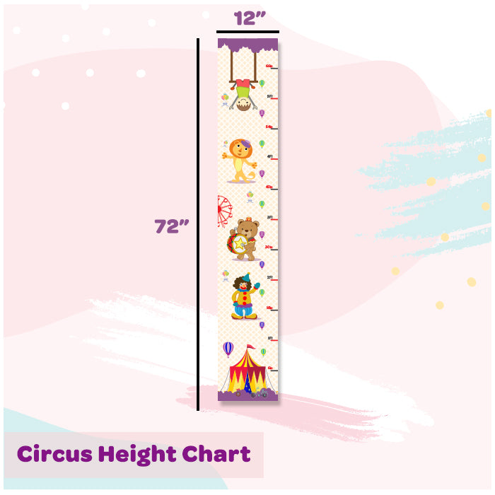 Circus Height Chart Wall Stickers