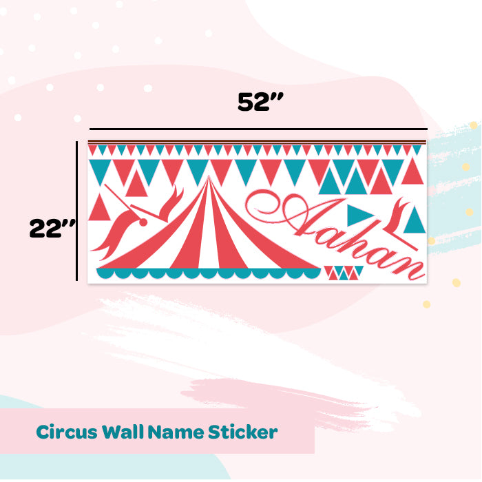 Circus Wall Name Sticker