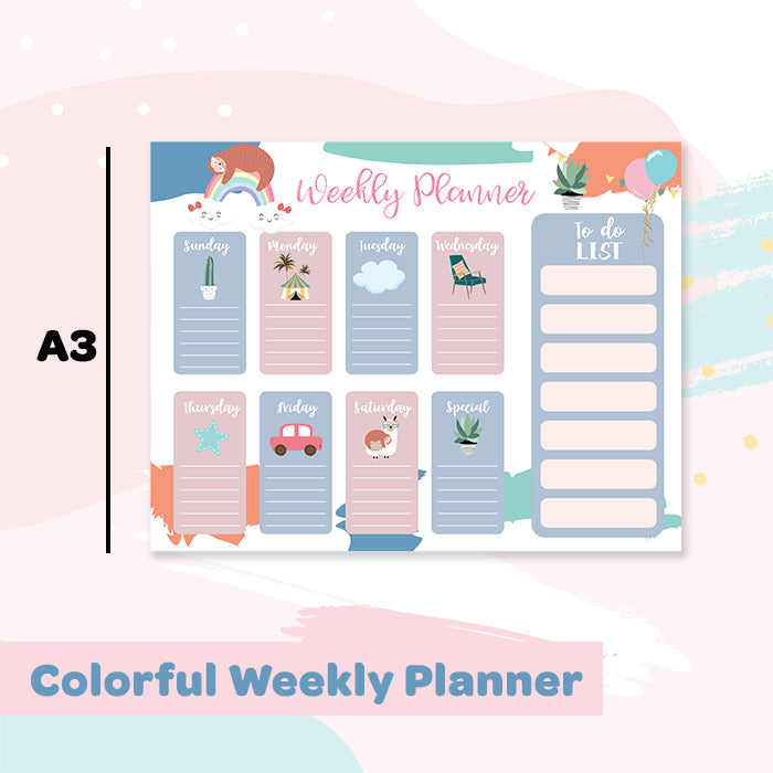 Kids Weekly Planner-Colorful