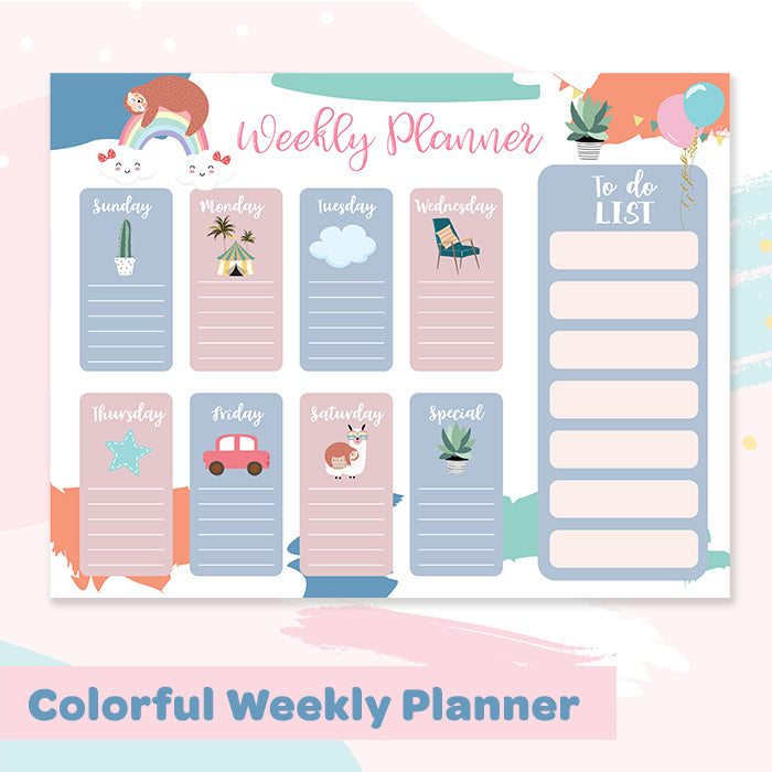 Kids Weekly Planner-Colorful