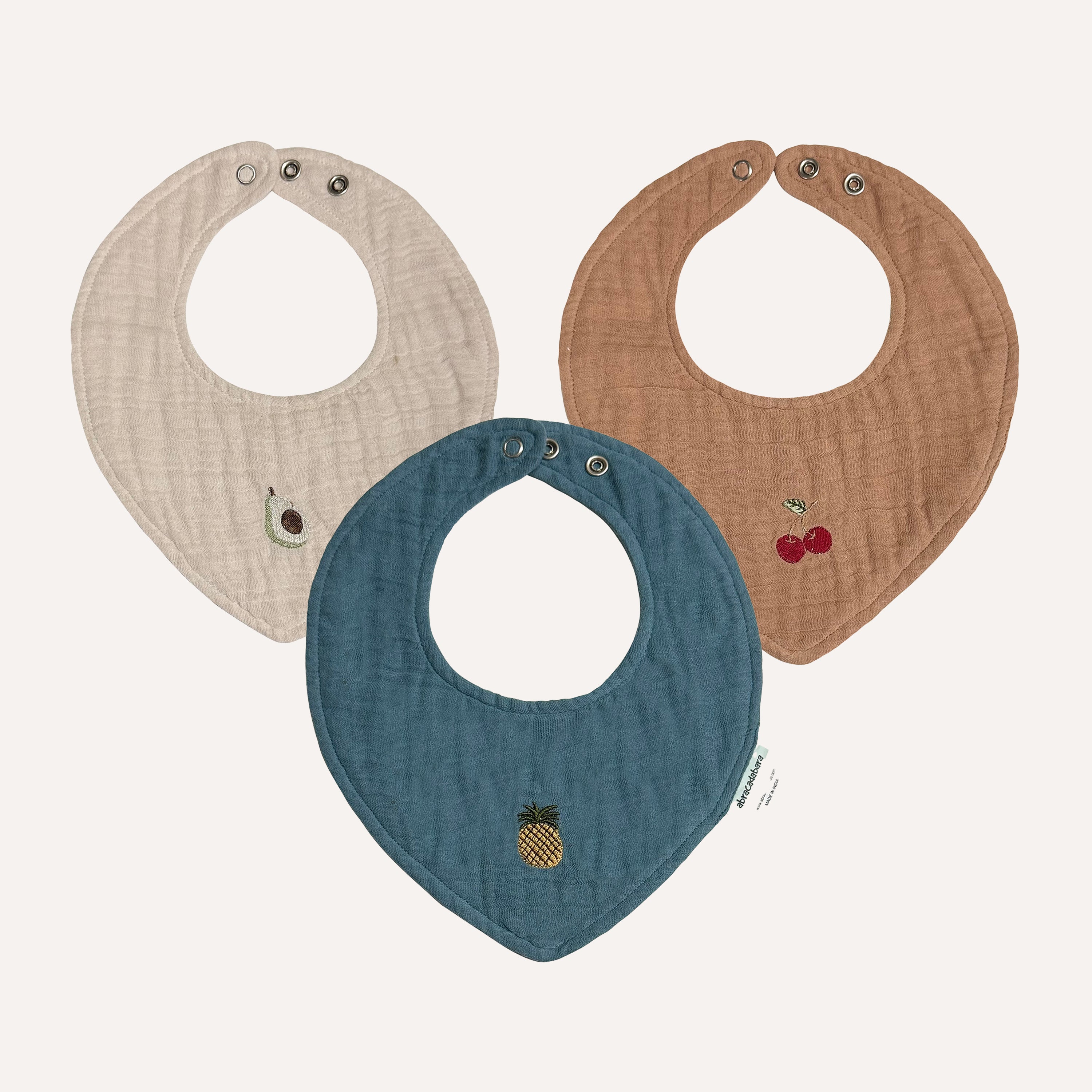 Abracadabra Muslin Bandana Bibs Fruit Collection - Boys